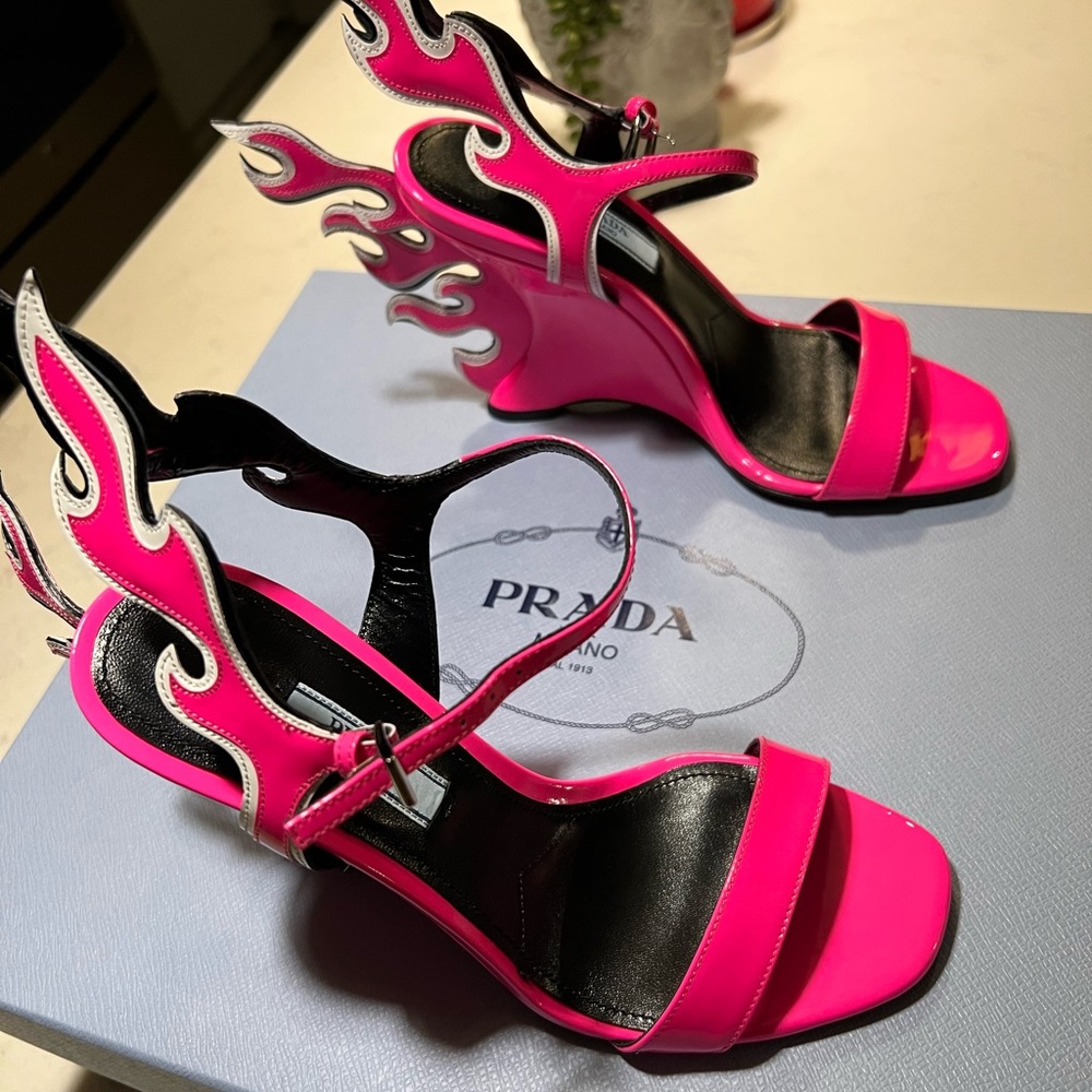 Prada Flame Sandal Heel